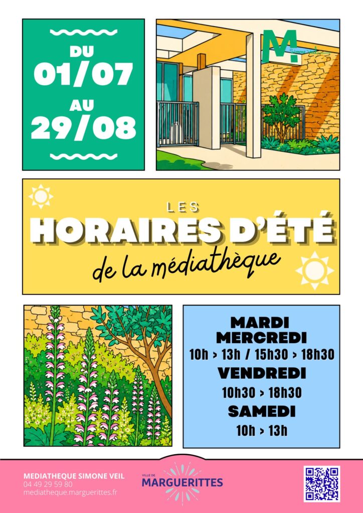 Affiche des horaires d'été 2026